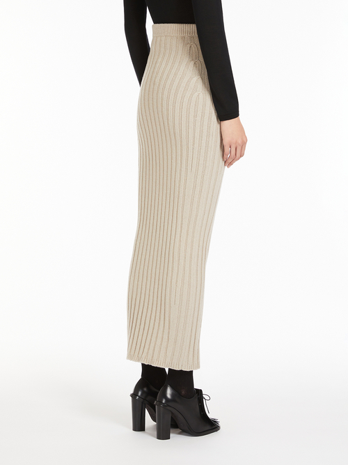 ウール カシミヤ ニット スカート 詳細画像 ベージュ 2