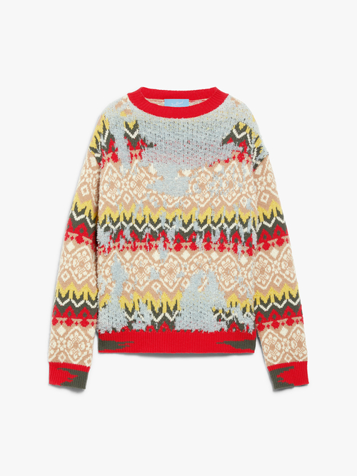 ウール ブレンド ジャカード セーター 詳細画像 ライトブルー 5