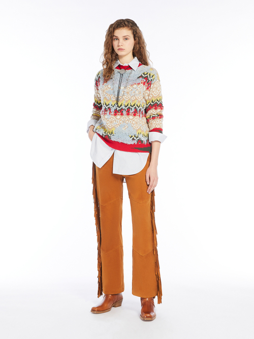 ウール ブレンド ジャカード セーター 詳細画像 ライトブルー 6