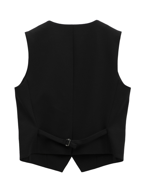 コットン ブレンド ジャージー ジレ 詳細画像 ブラック 2