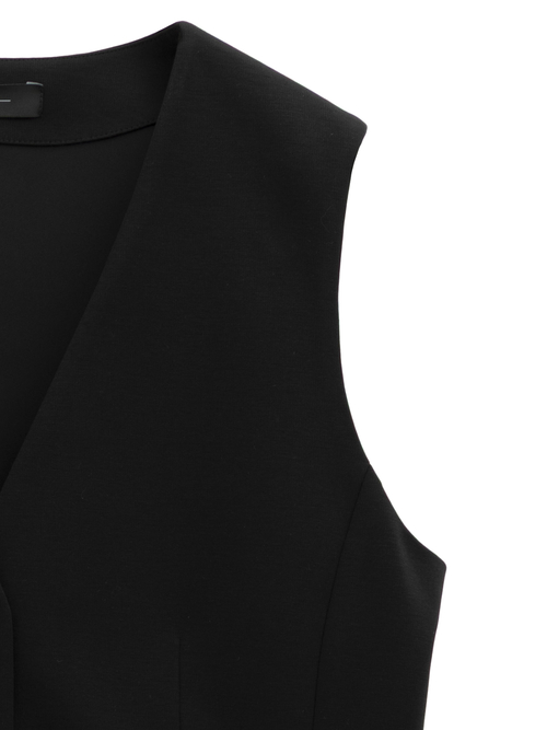 コットン ブレンド ジャージー ジレ 詳細画像 ブラック 4