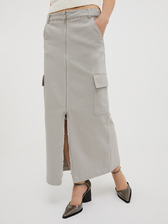  コットン ドリル カーゴ スカート