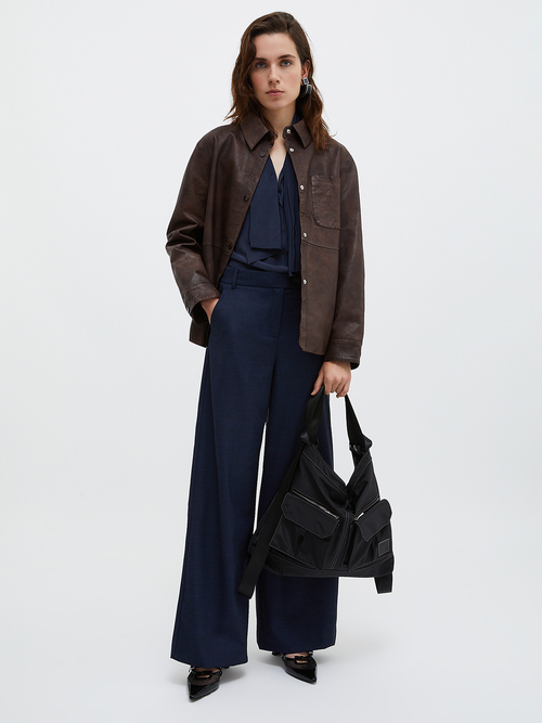  クレープデシン トップス 詳細画像 ネイビー 9