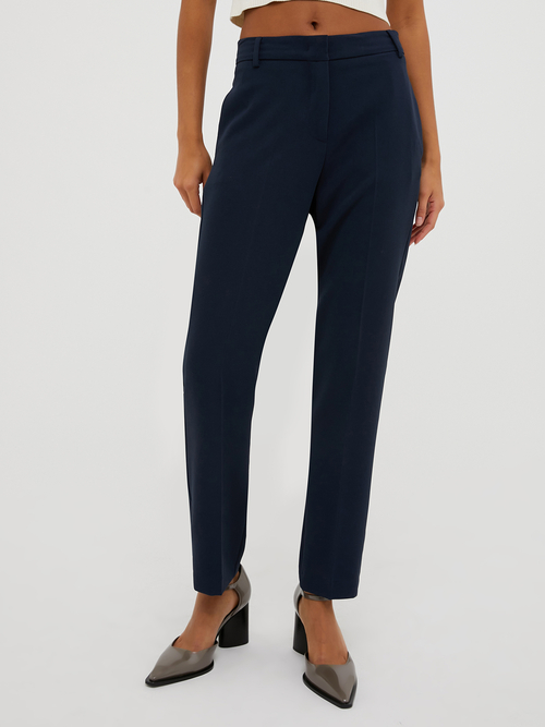  クレープ ファブリック スリム フィット パンツ