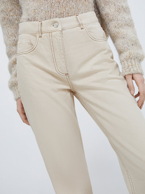  コットン ドリル パンツ 詳細画像 クリーム 3