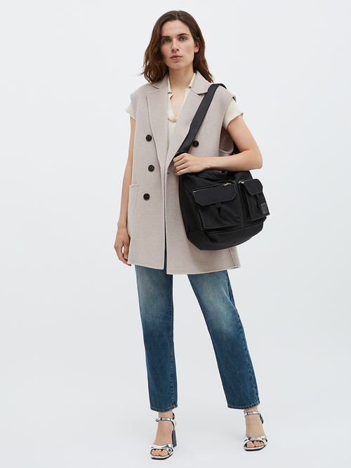  ダブルフェイス ウール ジレ 詳細画像 ベージュ 5