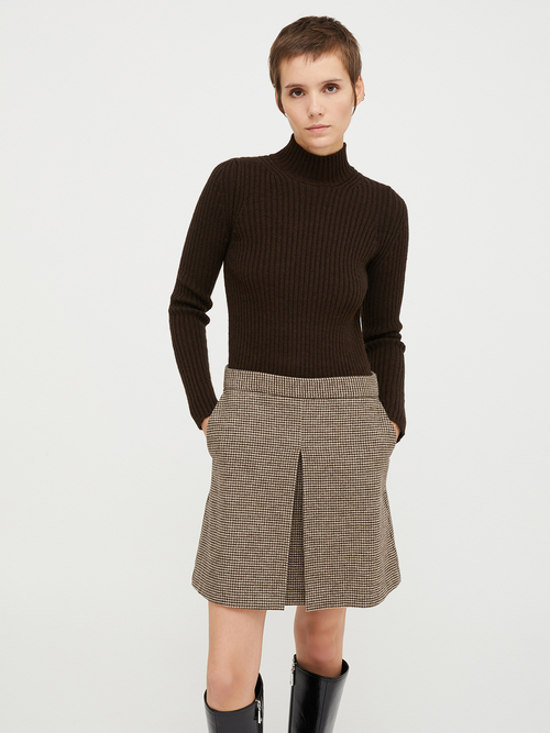  フランネル ニット ドッキングドレス 詳細画像 ブラウン 1