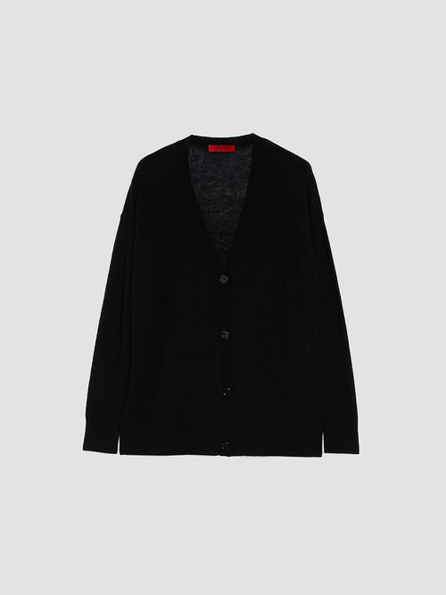  ライト ウール アルパカ カーディガン 詳細画像 ブラック 4