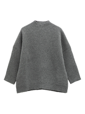 ウール カシミヤ リブニット