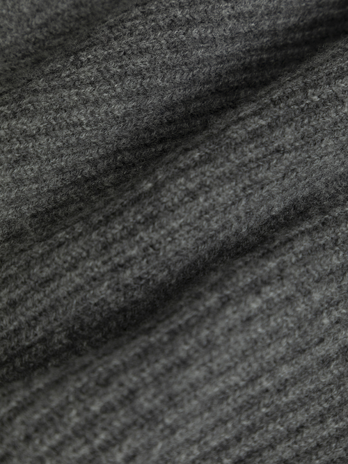 ウール カシミヤ リブニット 詳細画像 ダークグレー 12