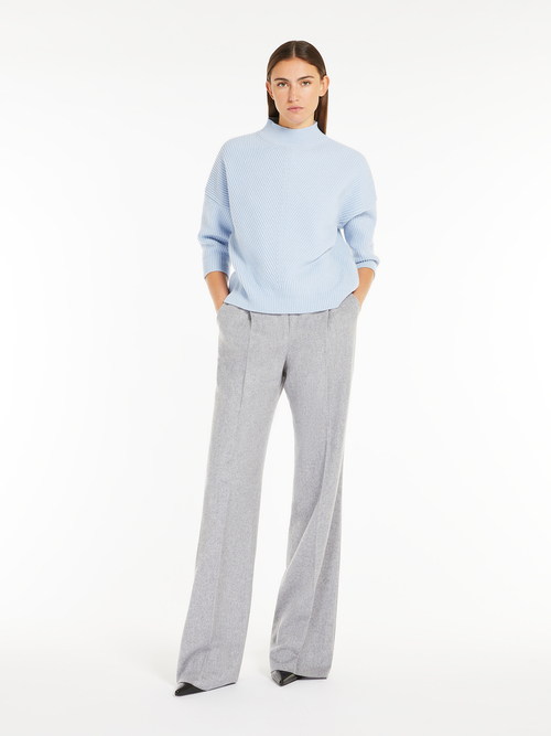 ウール カシミヤ リブニット 詳細画像 ダークグレー 4