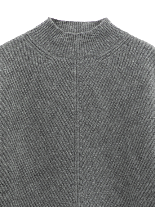 ウール カシミヤ リブニット 詳細画像 ダークグレー 6