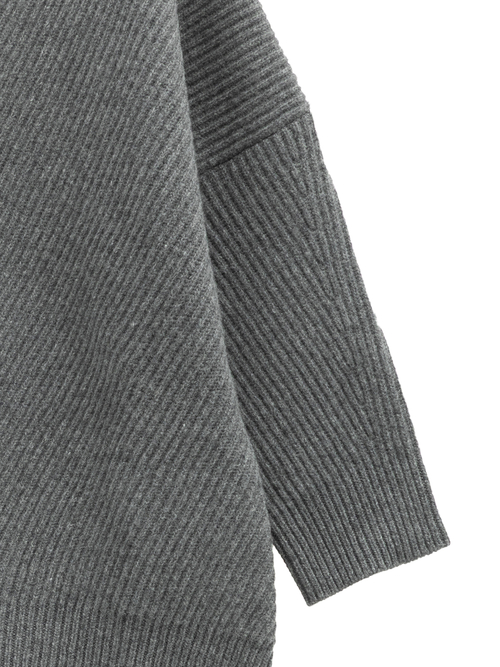ウール カシミヤ リブニット 詳細画像 ダークグレー 7