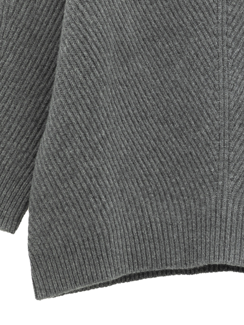 ウール カシミヤ リブニット 詳細画像 ダークグレー 8