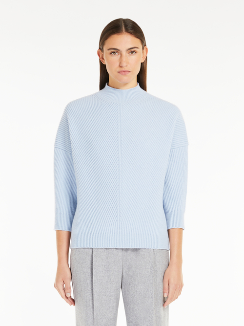ウール カシミヤ リブニット 詳細画像 ライトブルー 1