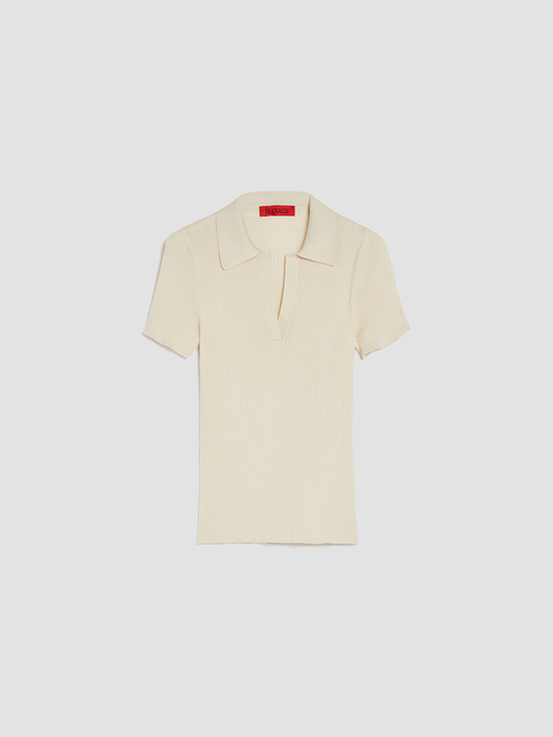 コットン モダール ポロニット 詳細画像 ベージュグレー 4