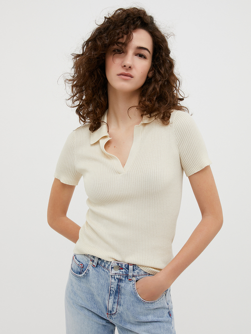 コットン モダール ポロニット