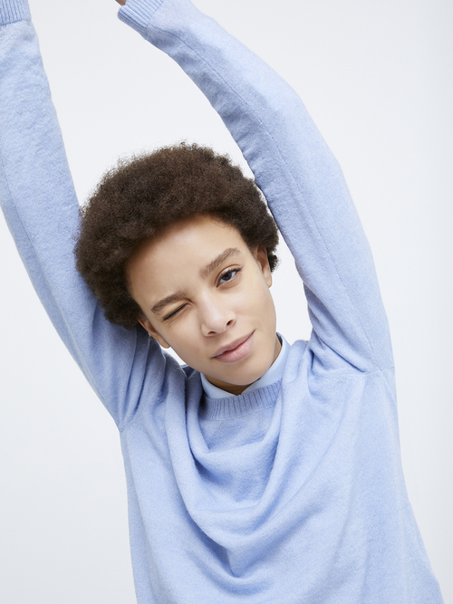  ウール アルパカ ブレンド ニット 詳細画像 ブラック 3