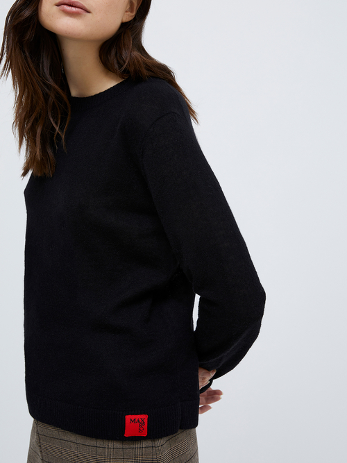  ウール アルパカ ブレンド ニット 詳細画像 ブラック 6