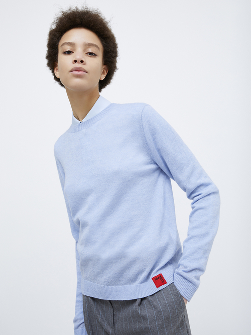  ウール アルパカ ブレンド ニット 詳細画像 ブルー 1