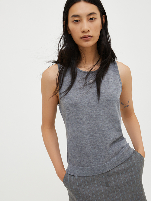 メリノウール ツイン セット 詳細画像 メランジェグレー 3