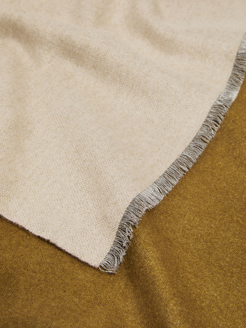  ダブルフェイス ストール 詳細画像 カーキ 4