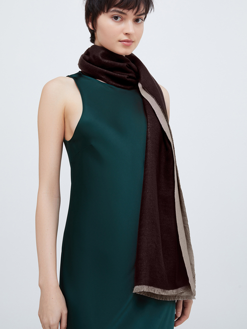  ダブルフェイス ストール 詳細画像 ミディアムグレー 5