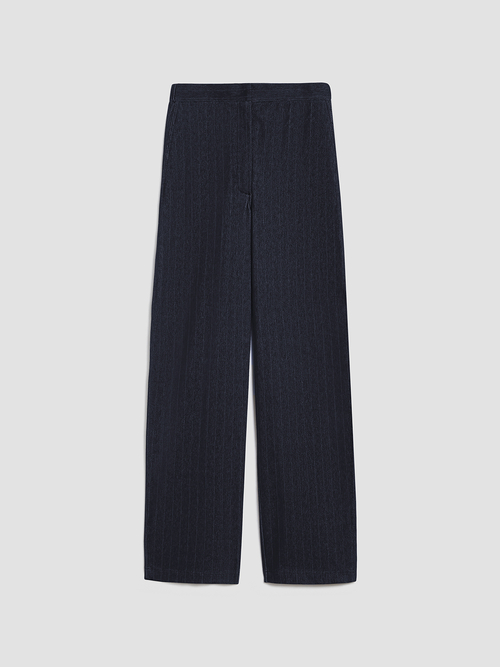  ピンストライプ ジャージー パンツ 詳細画像 ブラック 4