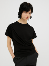  ドレープ コットン Tシャツ