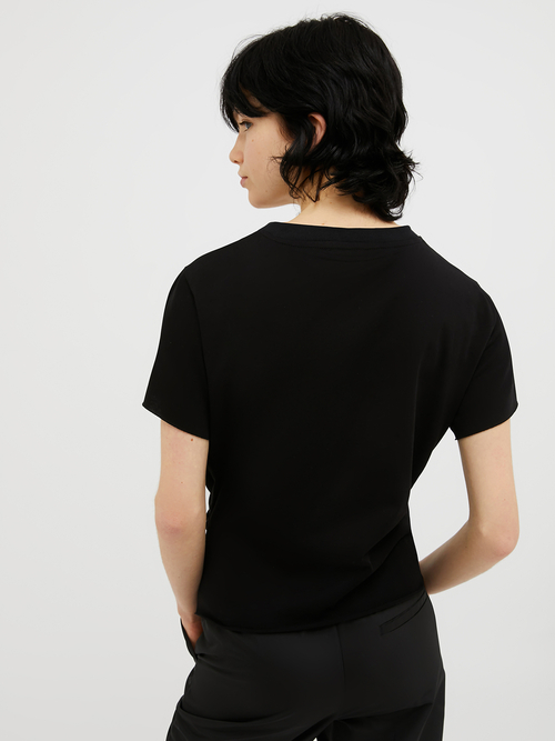  ドレープ コットン Tシャツ 詳細画像 ブラック 2