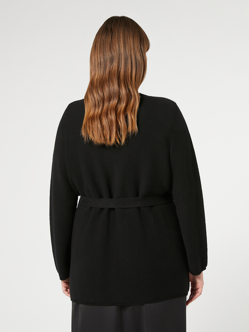 ピュア コットン カーディガン(※ブランド独自サイズ) 詳細画像 ブラック 2