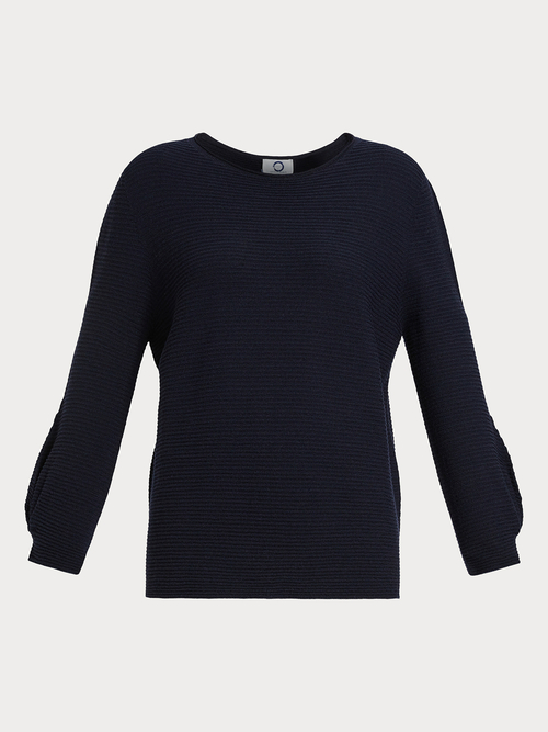 ピュア ウール ニット(※ブランド独自サイズ) 詳細画像 ミッドナイトブルー 4