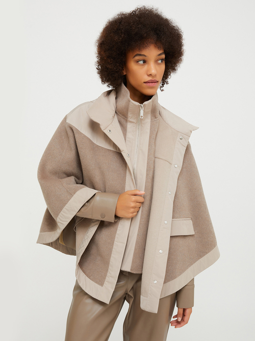  ウール ブレンド ケープ コート 詳細画像 ベージュ 1