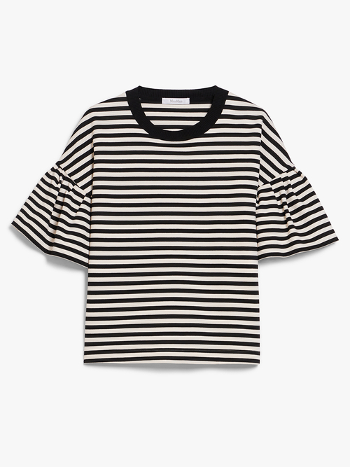 ビスコース ジャージー ボクシー Tシャツ 詳細画像 ブラック／ホワイト 5