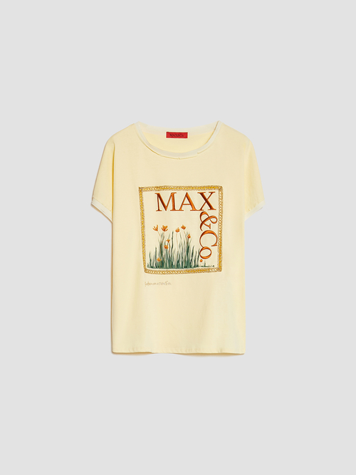 ロゴ エンブロイダリー Tシャツ 詳細画像 イエロー 5
