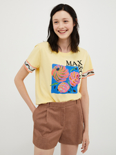 プリント エンブロイダリー Tシャツ