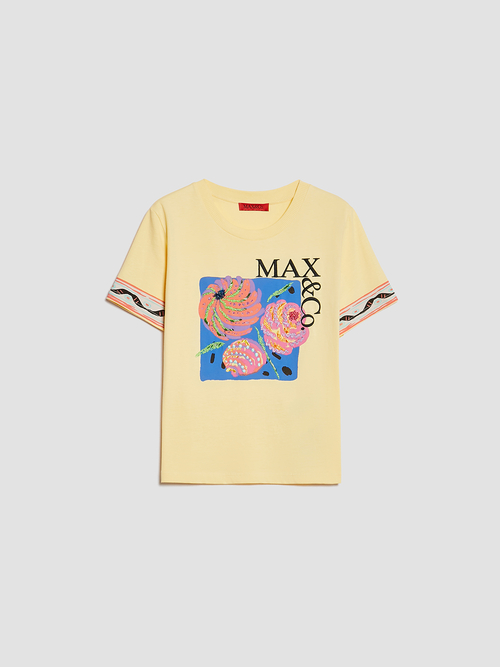 プリント エンブロイダリー Tシャツ 詳細画像 ベージュ 4