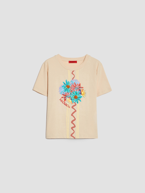 プリント エンブロイダリー Tシャツ 詳細画像 ベージュ 8