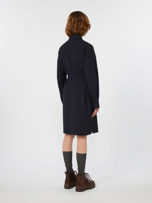 ストレッチ ウール シャツ ドレス 詳細画像 ネイビー 2