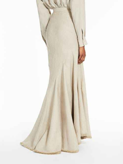 ピュア リネン マーメイド スカート 詳細画像 ベージュ 2