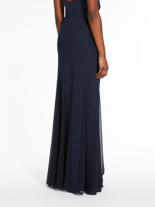 リネン コットン マキシ スカート 詳細画像 ネイビー 2