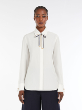 ピュア シルク ボウタイ シャツ