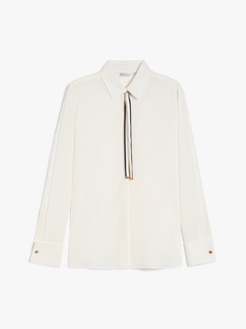 ピュア シルク ボウタイ シャツ 詳細画像 ホワイト 5