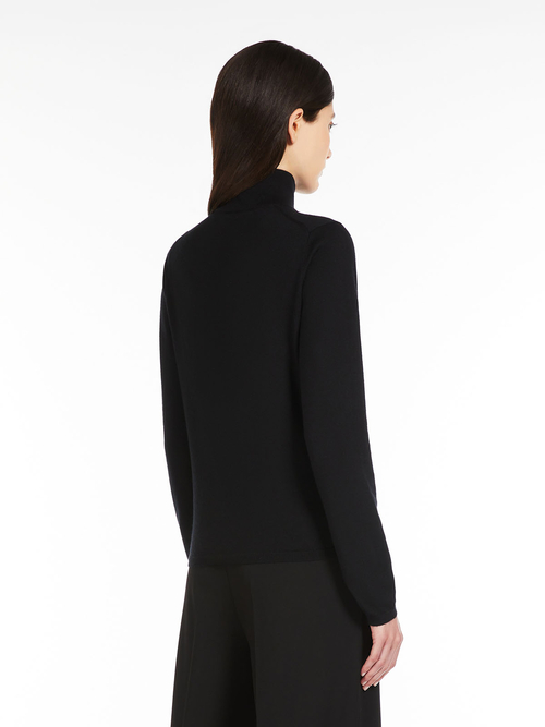 ピュア カシミヤ ハイネック ニット 詳細画像 ブラック 2