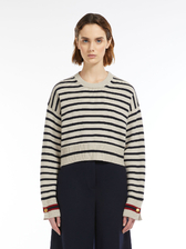 ピュア ウール クロップド ニット