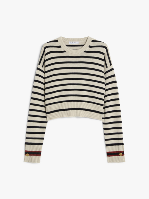 ピュア ウール クロップド ニット 詳細画像 サンド 3