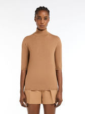 ピュア ウール ハイネック ニット