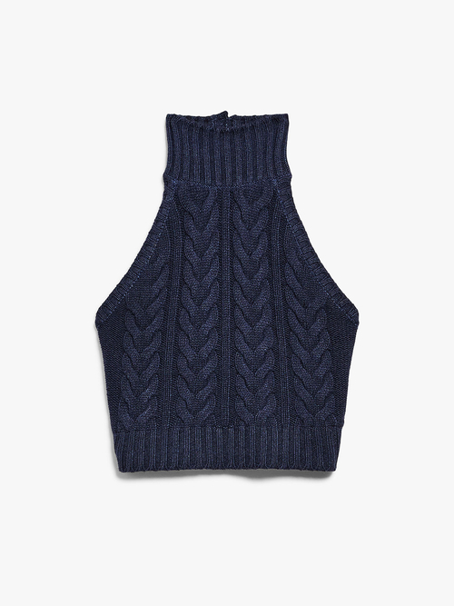 ピュア コットン ケーブル ニット 詳細画像 ウルトラマリン 3