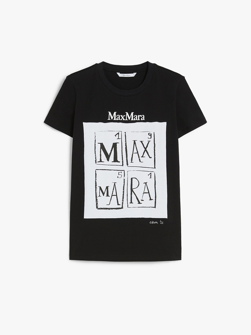 ピュア コットン プリント Tシャツ 詳細画像 ブラック 6