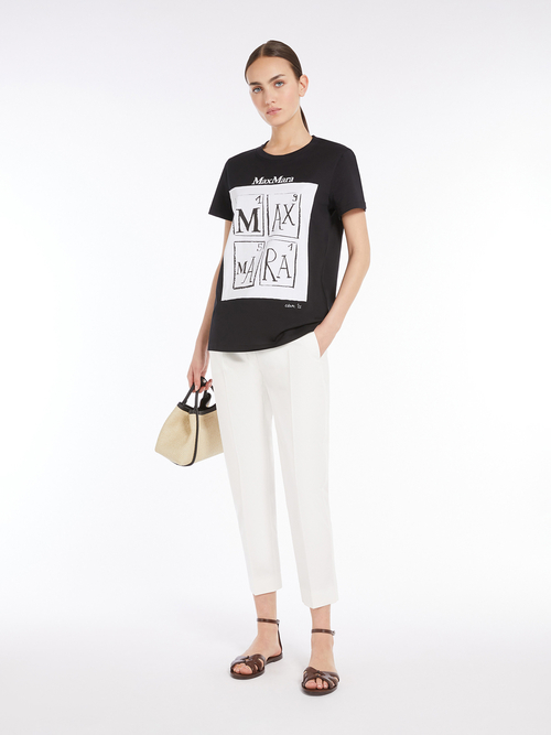 ピュア コットン プリント Tシャツ 詳細画像 ブラック 7